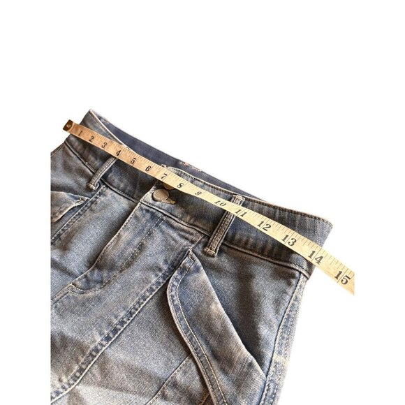 Wit & Wisdom Frayed Hem With Pocket Details Denim Skirt Women's Size 4 - Picture 6 of 7